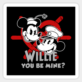 Steamboat Willie Retro Vintage Valentine Funny Meme Magnet